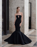 Anika | Women's Fitted Strapless Mermaid Cut Maxi Dress