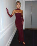 Djenna | Women's Sleeveless Maxi Dress with Scarf