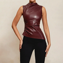 Donna | Women's Sleeveless Leather Top