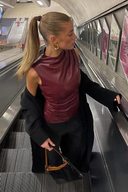 Donna | Women's Sleeveless Leather Top