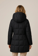 Cece | Women's Hooded Zip Front Side Pockets Long Quilted Puffer Jacket